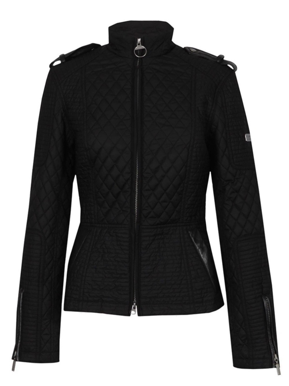 Barbour Black Quilted Puffer Jacket Motorcycle Lining Small